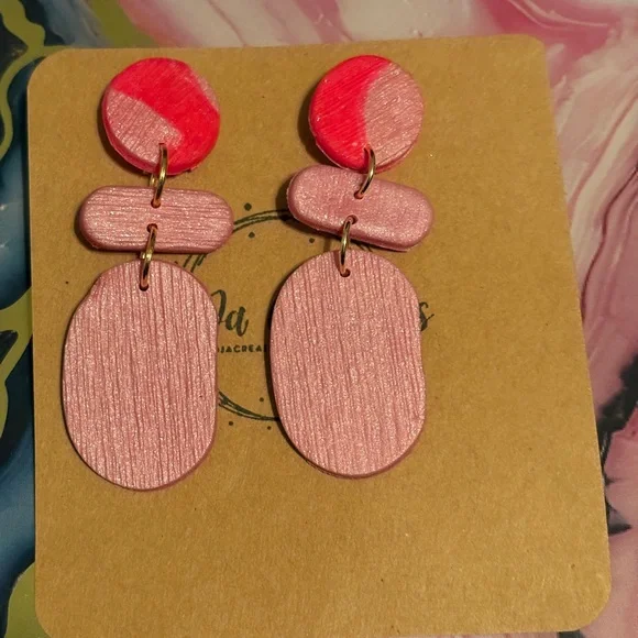 Small Batch Handmade Polymer Clay Earrings - Picture 8 of 12